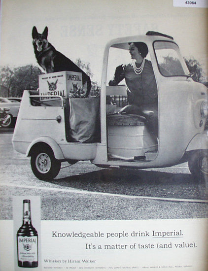 Whiskey By Hiram Walker 1963 Ad