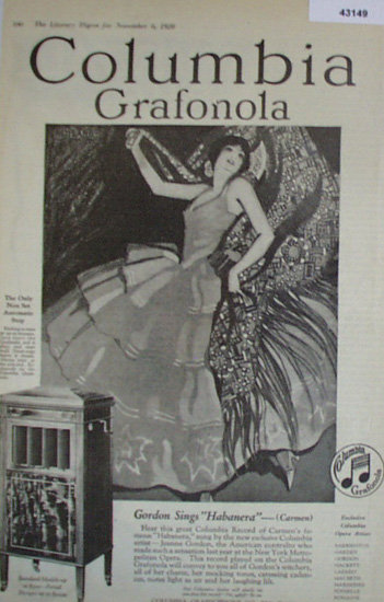 Columbia Grafonola 1920 Ad