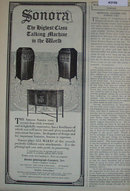 Sonora Talking Machines 1920 Ad