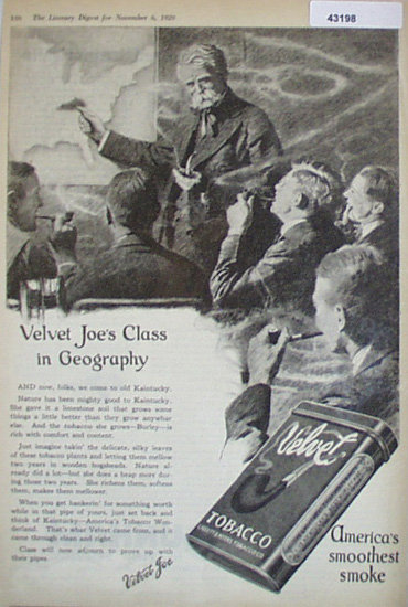 Liggett And Myers Velvet Tobacco 1920 Ad