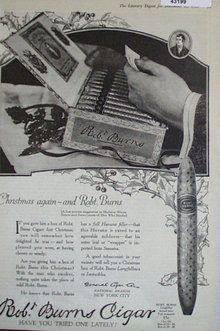 Robt. Burns Cigars 1920 Ad