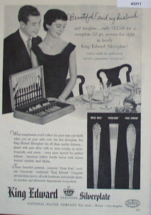 King Edward Exquisite Silverplate 1950 Ad