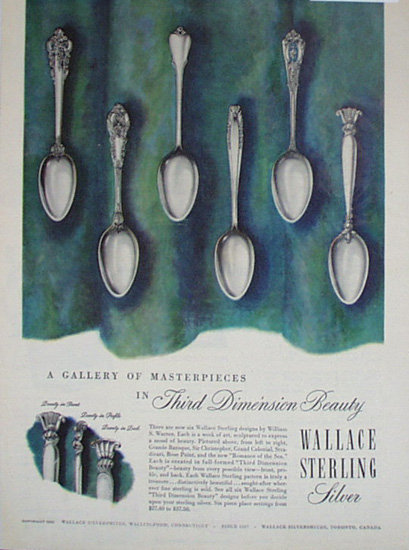Wallace Sterling Silver 1950 Ad