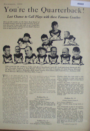 Youre The Quarterback Series 1938 Article