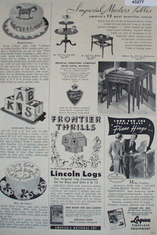 Lincoln Logs 1950 Ad