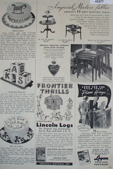 Lincoln Logs 1950 Ad