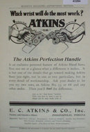 Atkins Hand Saw 1907 To 1912 Ad