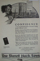 Starrett Hack Saws 1920 Ad