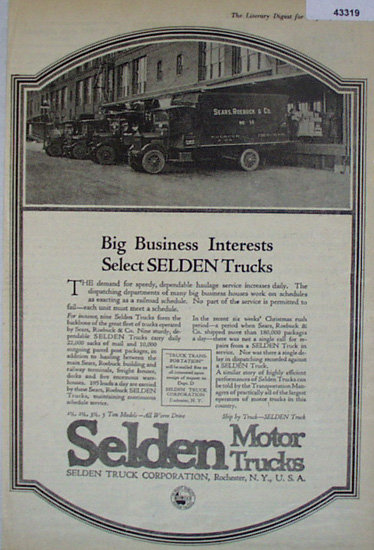 Selden Motor Trucks 1920 Ad