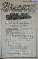 Stewart Motor Trucks 1920 Ad