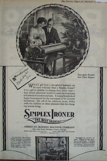 Simplex Ironer 1920 Ad