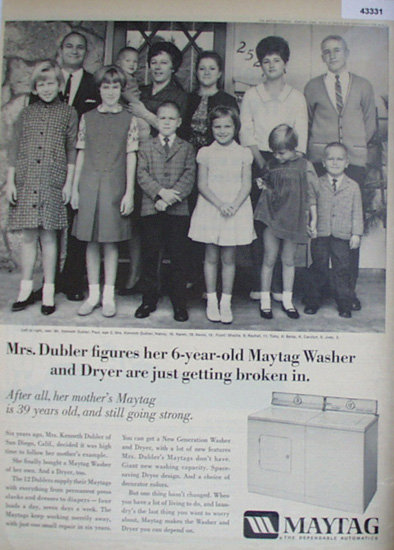 Maytag Washer And Dryer 1967 Ad