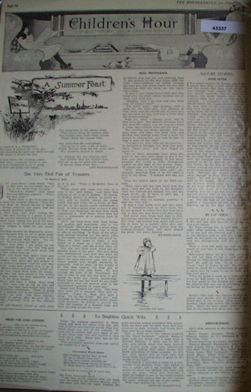 Childrens Hour 1903 Article