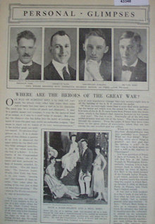 Personal Glimpses War Heroes 1920 Article