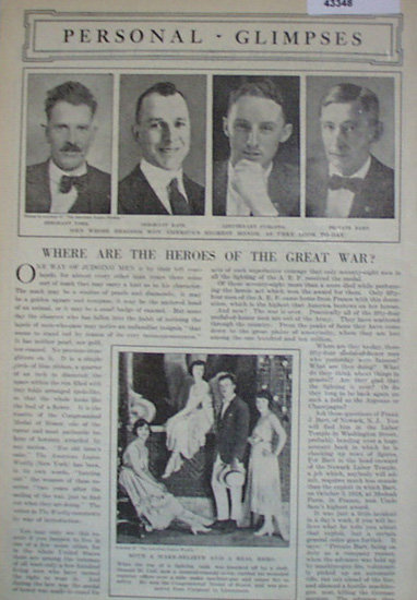 Personal Glimpses War Heroes 1920 Article