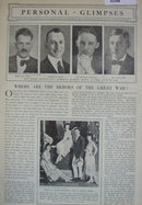 Personal Glimpses War Heroes 1920 Article