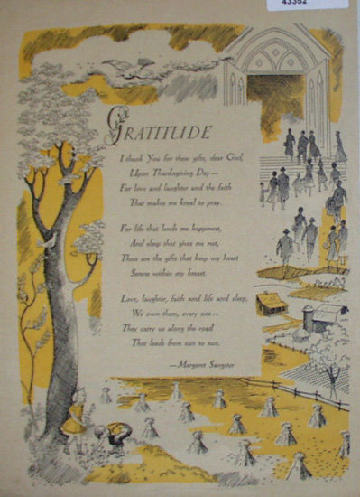 Gratitude 1950 Poem.