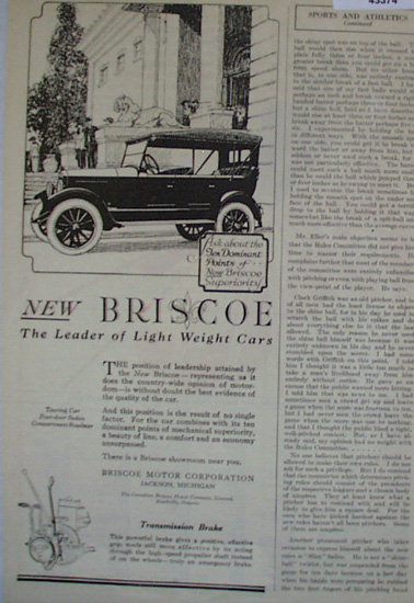 Briscoe Touring Car 1920 Ad