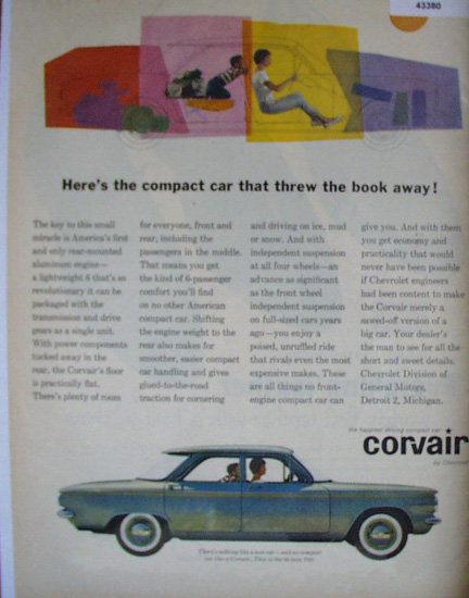 Corvair By Chevrolet 1960 Ad