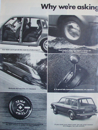 Volkswagen 412 Car 1972 Ad