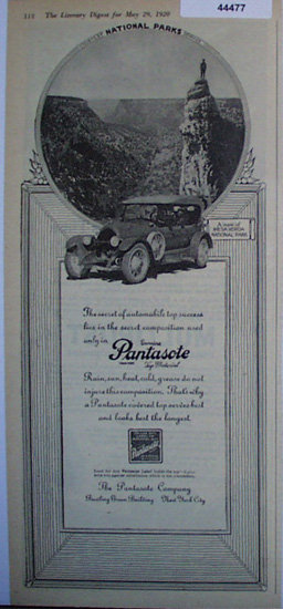 Pantasote Top Material 1920 Ad