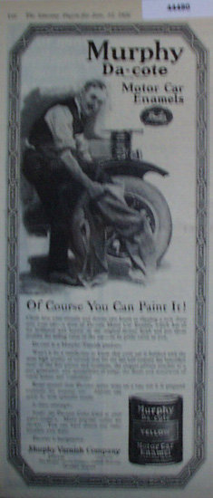 Murphy Da Cote Motor Car Enamels 1920 Ad