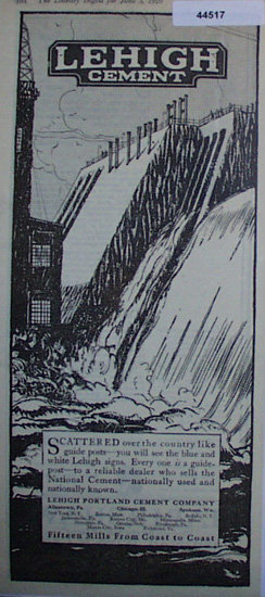 Lehigh Cement 1920 Ad