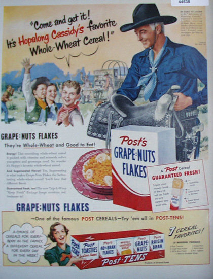 Posts Grape Nuts Flakes 1920 Ad