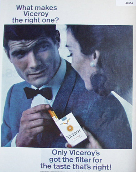 Viceroy Cigarettes 1966 Ad