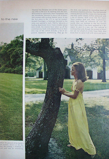 Houston Fashion Savvy City 1969 Article