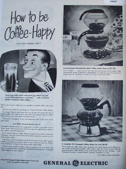 General Electric Coffee Maker 1928 Ad