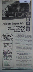 Pyrene Fire Extinguishers 1920 Ad.