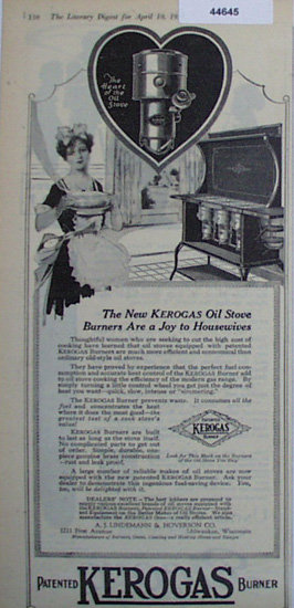 Kerogas Oil Stove Burner 1920 Ad