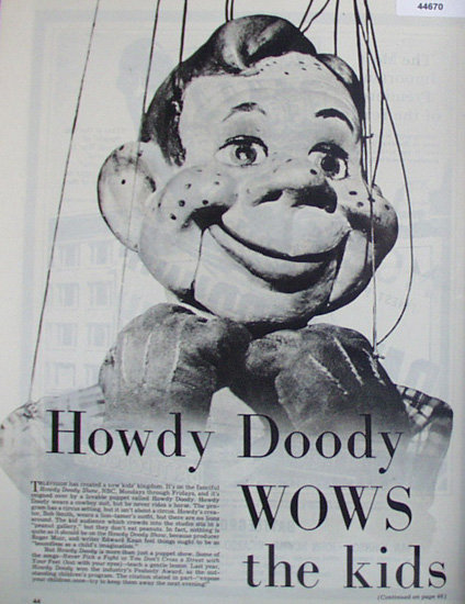 Televisions Howdy Doody 1949 Article