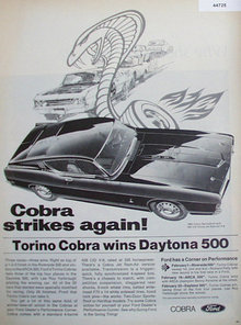 Ford Cobra 1969 Ad.