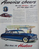 Hudson Car 1948 Ad.