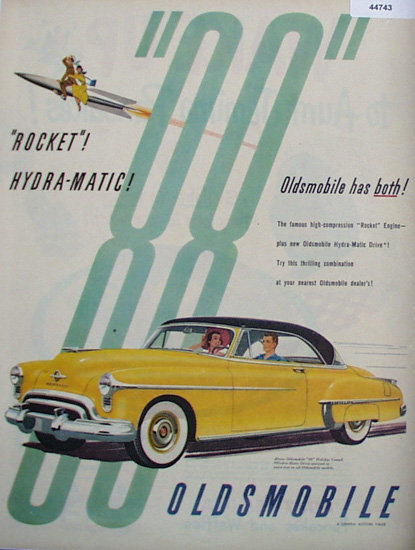 88 Oldsmobile Rocket Hydra Matic 1950 Ad.