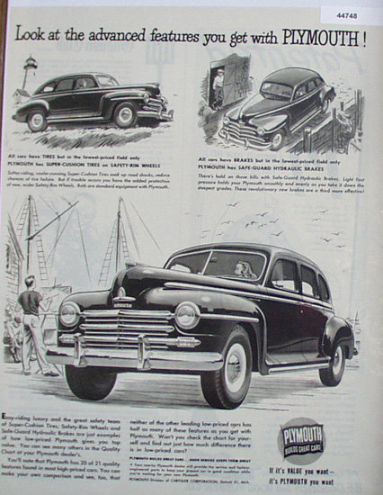 Plymouth Car 1948 Ad.