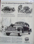 Plymouth Car 1948 Ad.