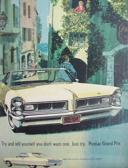 Pontiac Grand Prix Car 1964 Ad.