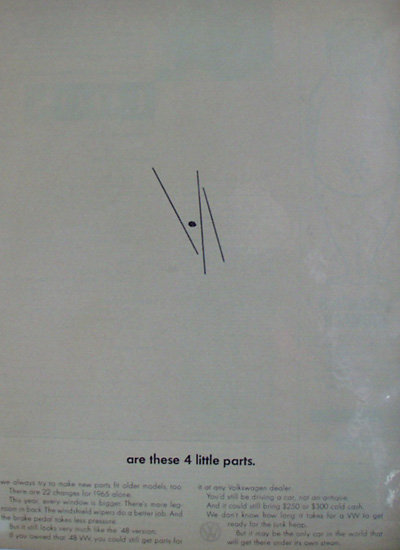 Volkswagens Cars 1964 Ad.
