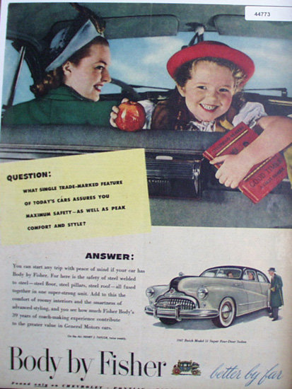 Body By Fisher 1947 Ad.