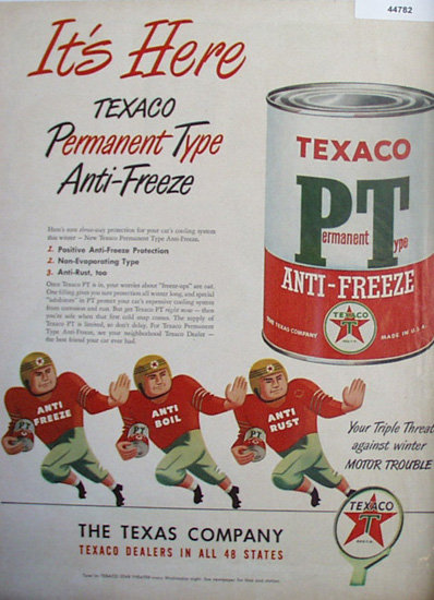 Texaco Anti Freeze 1948 Ad.