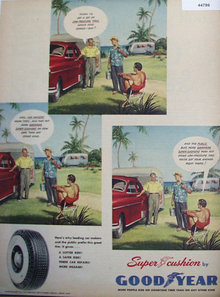 Good Year Super Cushion Tires 1950 Ad.