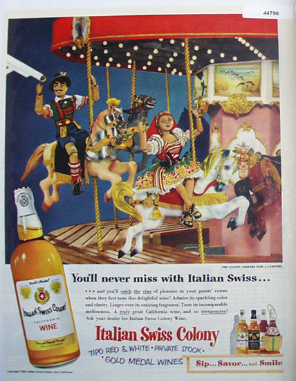 Italian Swiss Colony Wine 1950 Ad