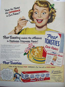 Post Toasties Corn Flakes 1950 Ad
