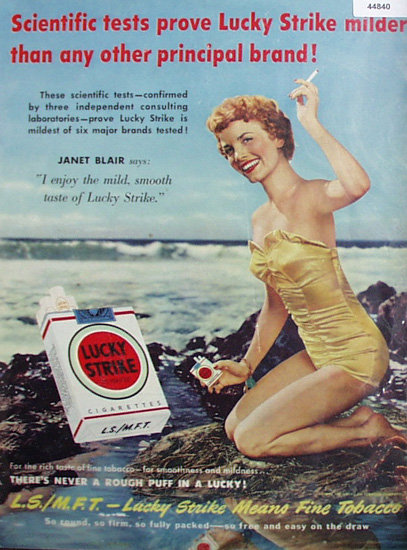 Lucky Strike Cigarettes 1950 Ad