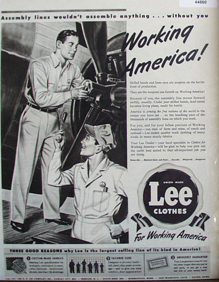 Lee Clothes 1943 Ad.