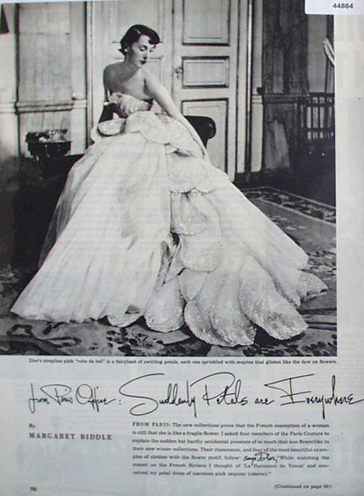 French Petals Clothing 1949 Article