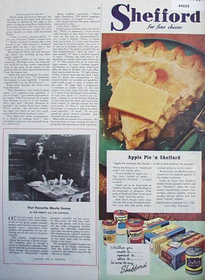 Shefford Cheese 1945 Ad.